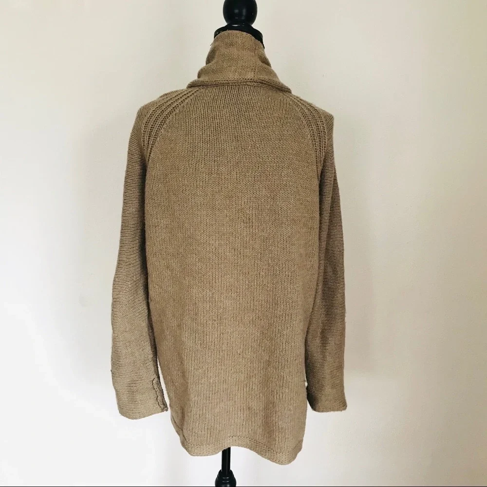 j crew shawl collar merino wool sweater coat size small